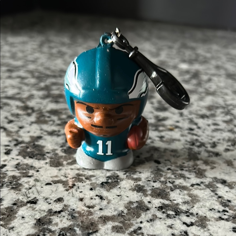 Mini Football Player Keychain Toy - Eagles